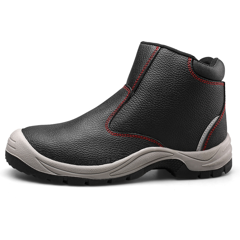 High top red thread labor protection shoes