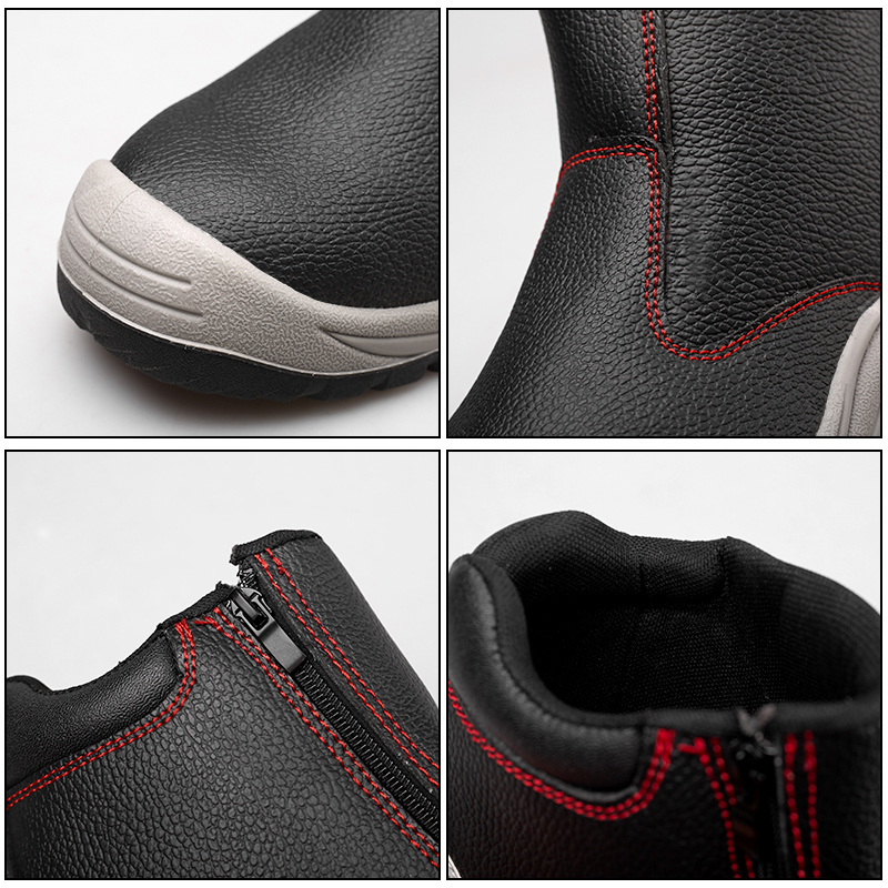 High top red thread labor protection shoes