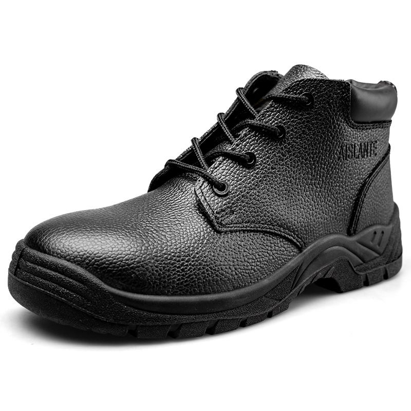 Pure black anti slip labor protection shoes