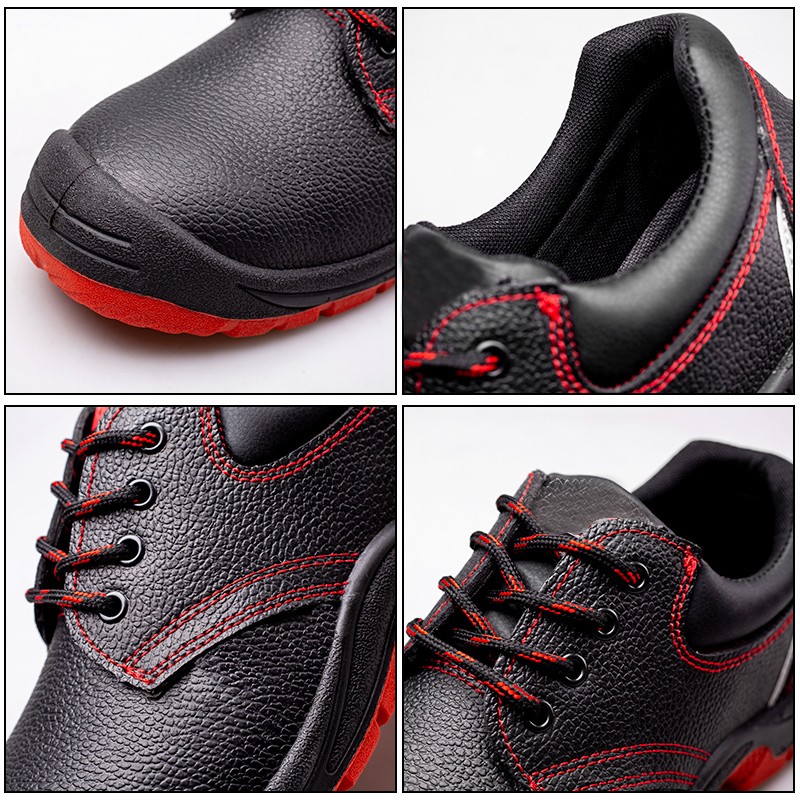 Red high temperature resistant anti-skid labor protection shoes