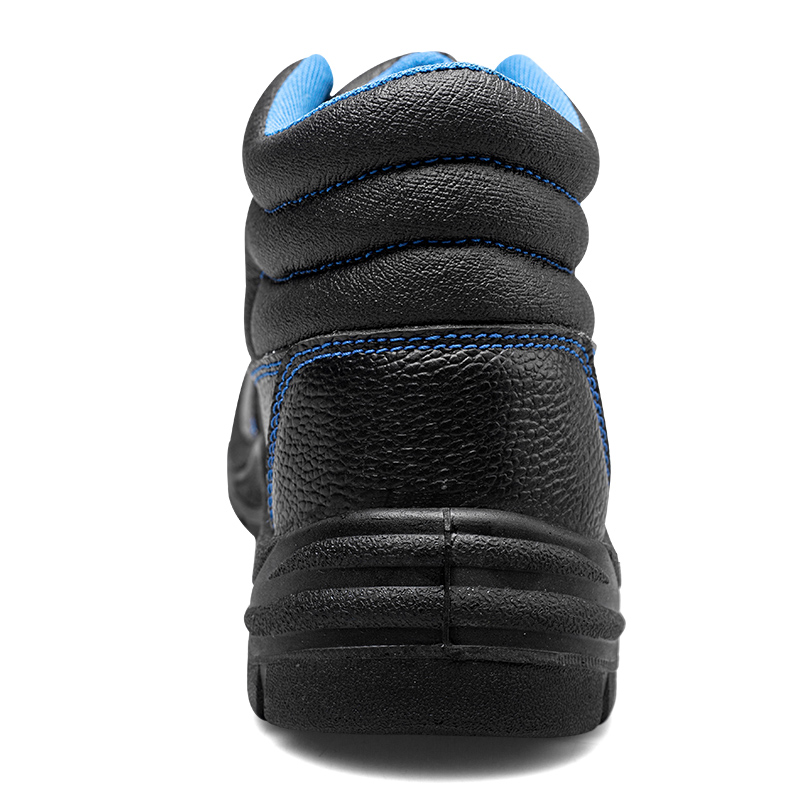 Blue high-low upper labor protection shoes