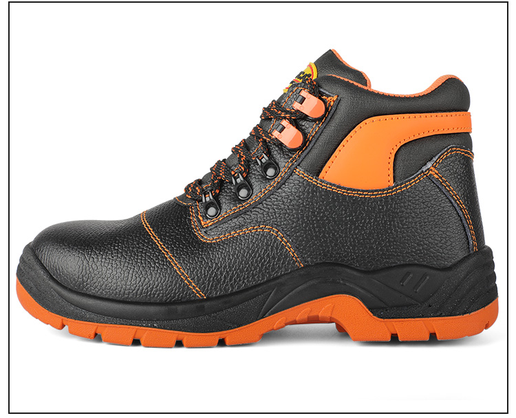 Practical orange high top labor protection shoes