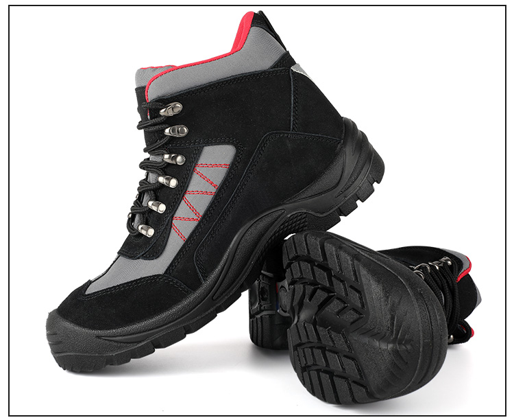 High top red labor protection shoes