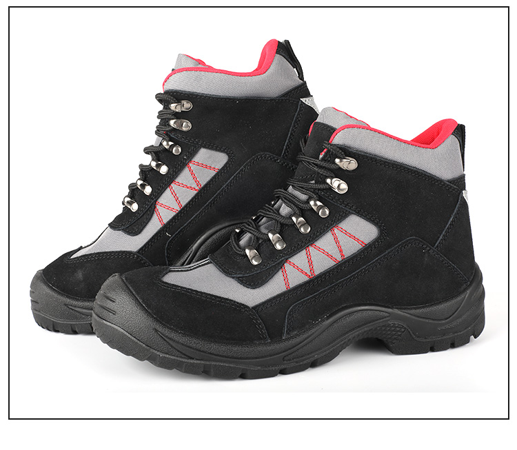 High top red labor protection shoes