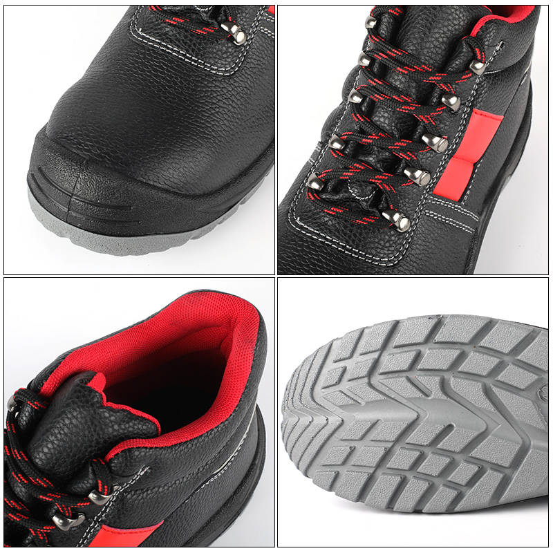 Red outdoor work safety shoes