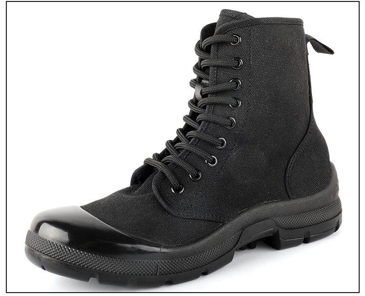 Black thick soled lightweight labor protection shoes