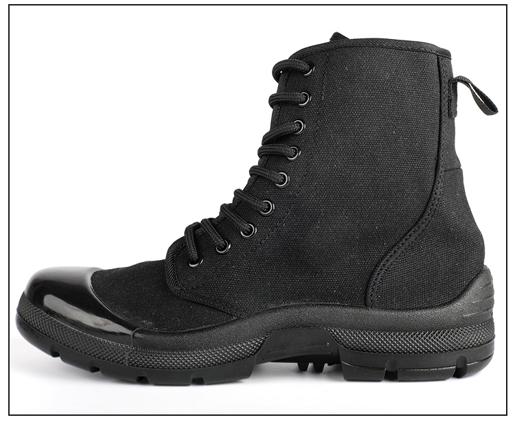 Black thick soled lightweight labor protection shoes