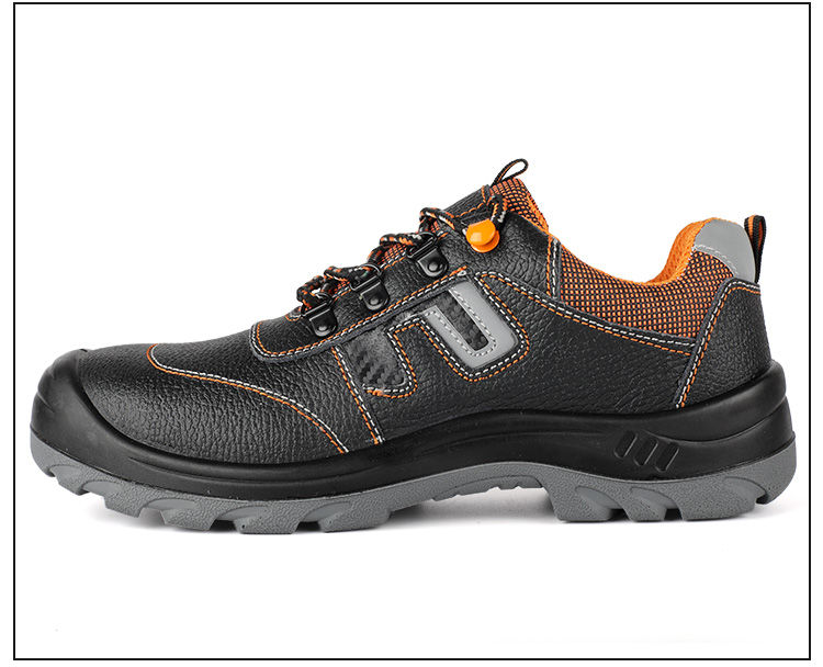 Orange lace thick soled labor protection shoes